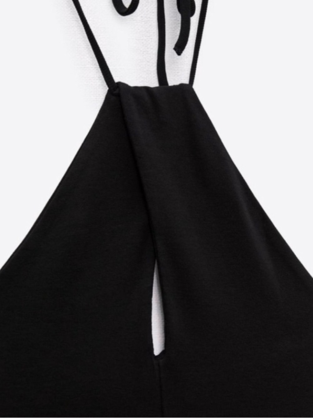 Zara Black Halter Midi Dress with Keyhole - Picture 4 of 7